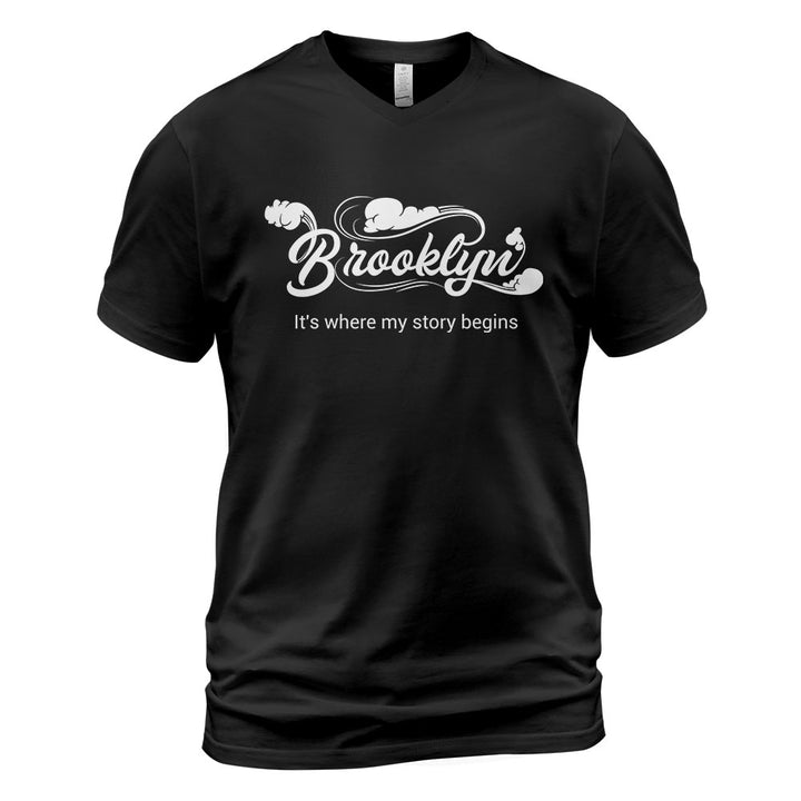 Brooklyn V-Neck T-Shirt BKBS030 - Brooklyn It s Where My Story Begins