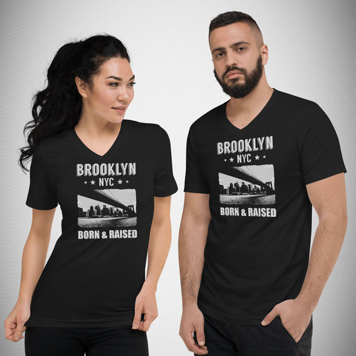 Brooklyn V-Neck T-Shirt BKBS033 - Brooklyn NYC Born and Raised