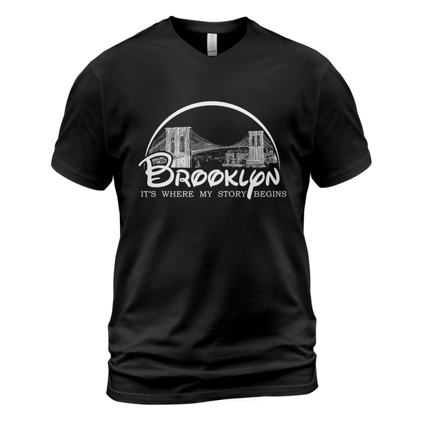 Brooklyn V-Neck T-Shirt BKBS032 - Brooklyn It's Where My Story Begins