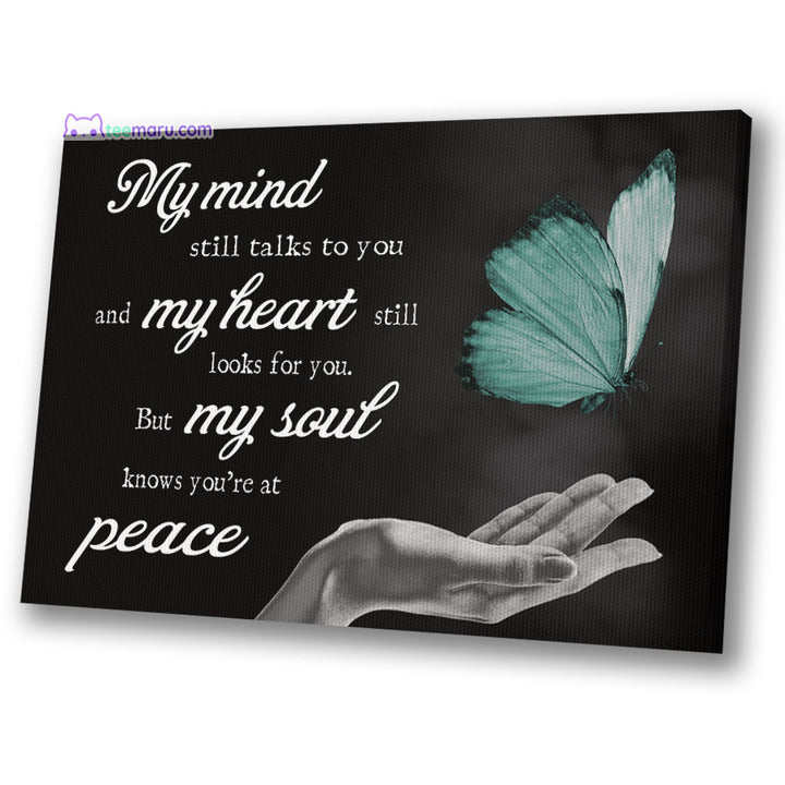 CAVA007 My Mind Still Talks To You Butterfly Memorial Canvas