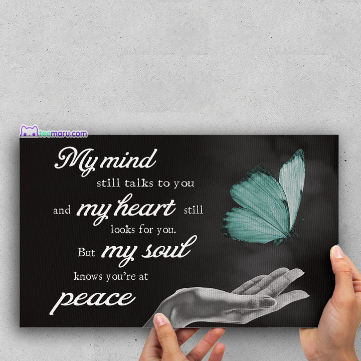 CAVA007 My Mind Still Talks To You Butterfly Memorial Canvas