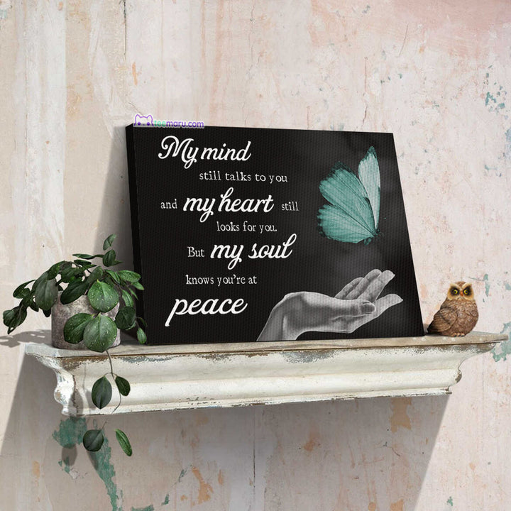 CAVA007 My Mind Still Talks To You Butterfly Memorial Canvas