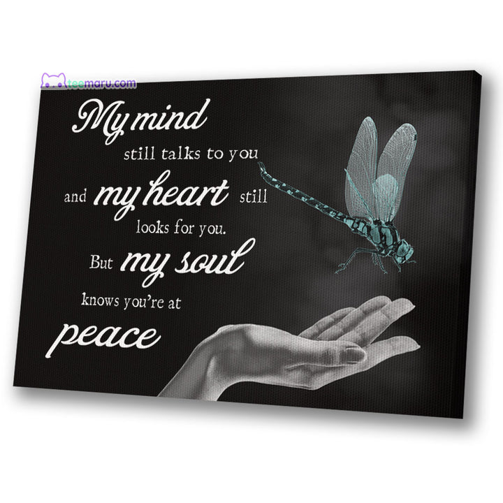 CAVA008 My Mind Still Talks To You Dragonfly Memorial Canvas