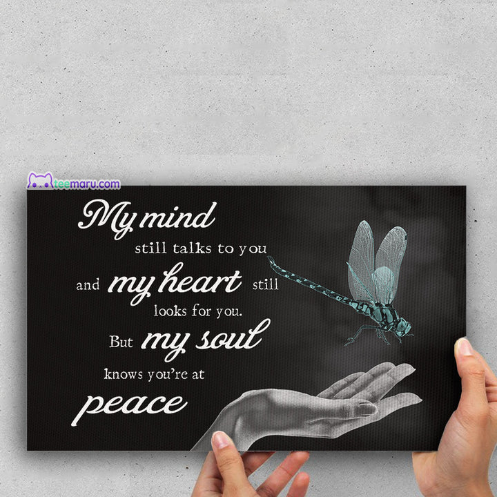 CAVA008 My Mind Still Talks To You Dragonfly Memorial Canvas