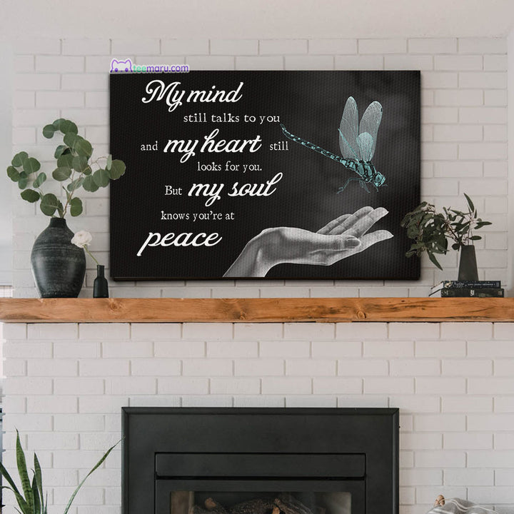 CAVA008 My Mind Still Talks To You Dragonfly Memorial Canvas