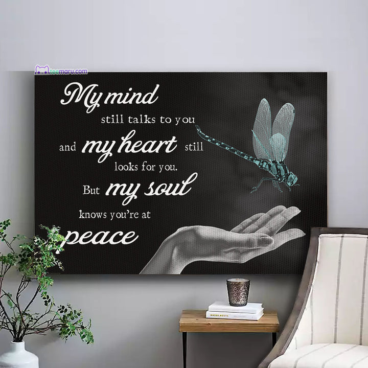 CAVA008 My Mind Still Talks To You Dragonfly Memorial Canvas