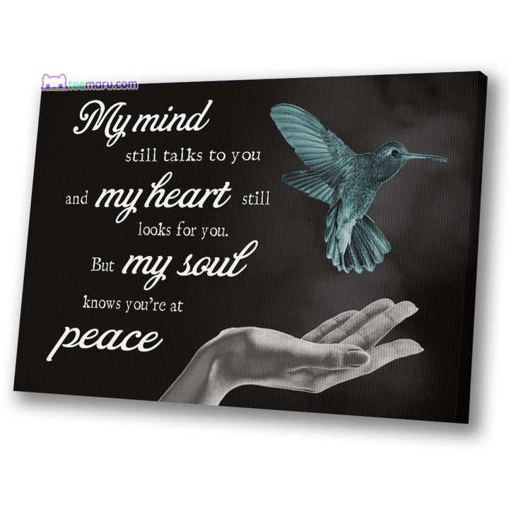 CAVA009 My Mind Still Talks To You Hummingbird Memorial Canvas