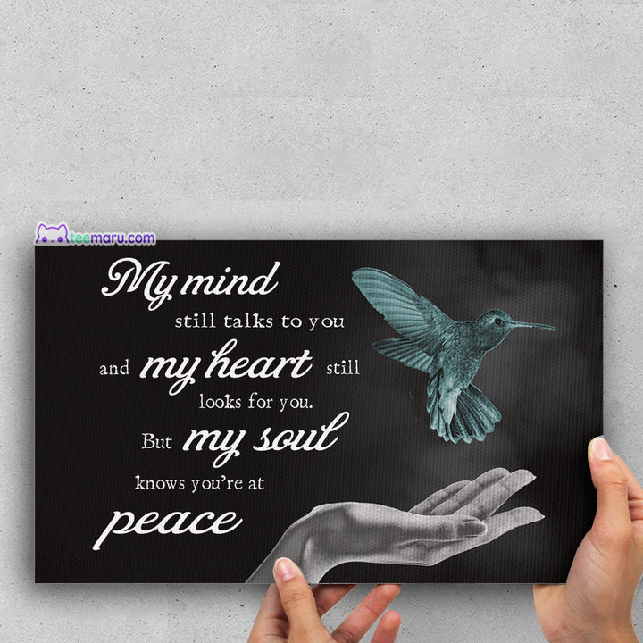 CAVA009 My Mind Still Talks To You Hummingbird Memorial Canvas