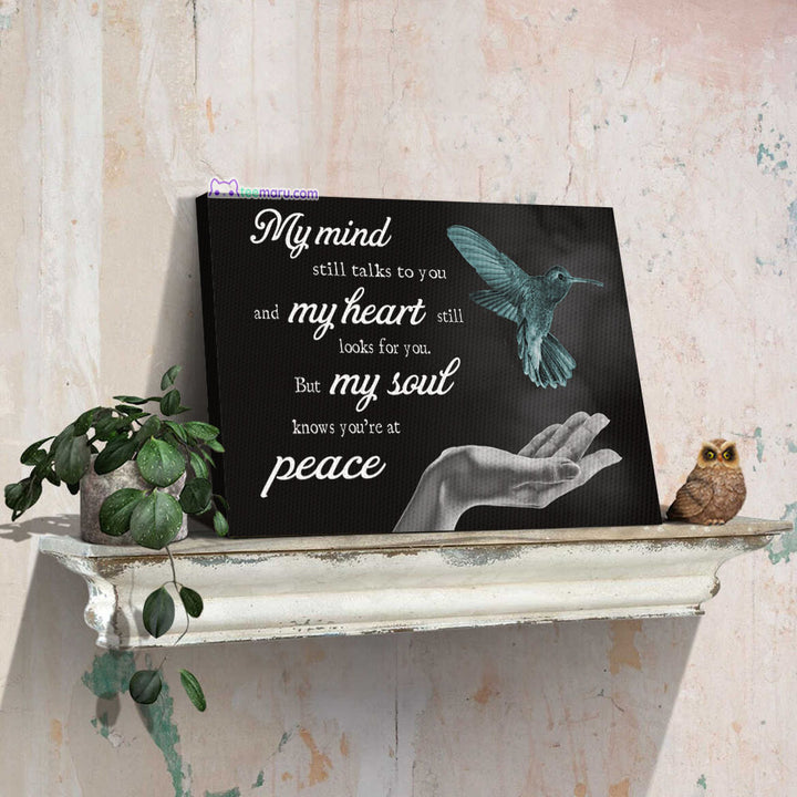 CAVA009 My Mind Still Talks To You Hummingbird Memorial Canvas