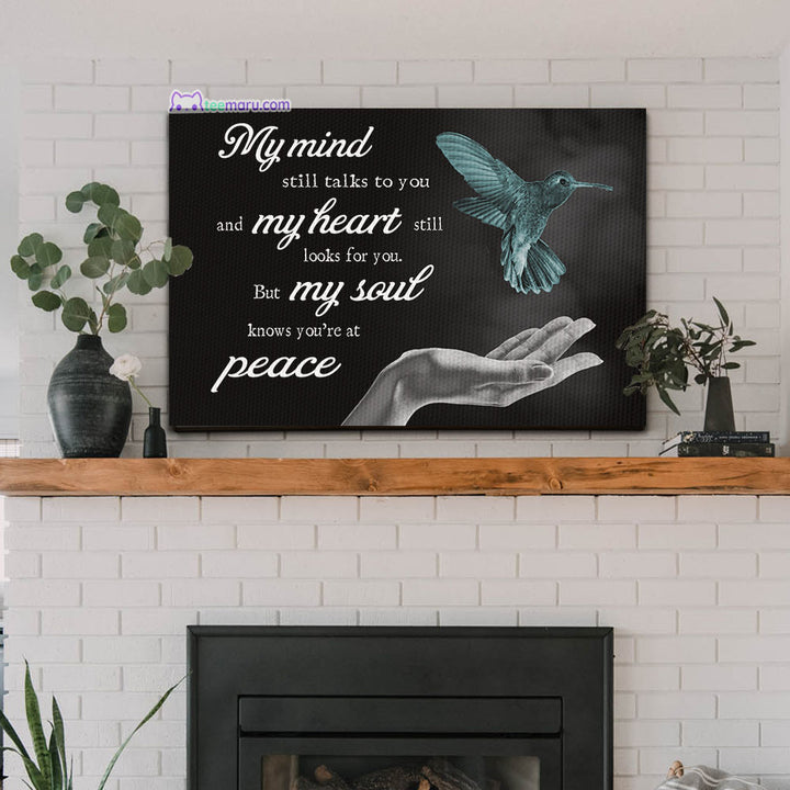 CAVA009 My Mind Still Talks To You Hummingbird Memorial Canvas