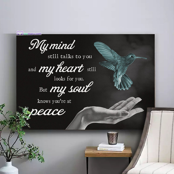 CAVA009 My Mind Still Talks To You Hummingbird Memorial Canvas