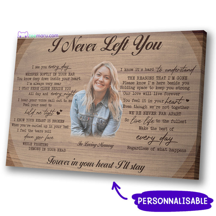 CAVA036 I Never Left You Personalized Memorial Canvas TeeMaru