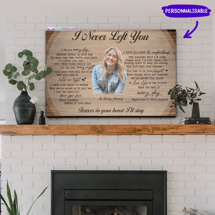 CAVA036 I Never Left You Personalized Memorial Canvas TeeMaru