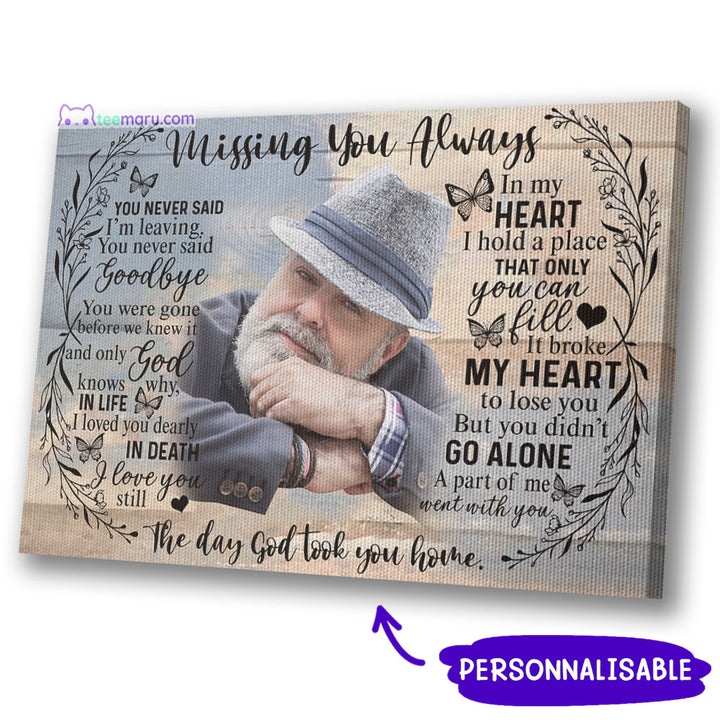 CAVA037 Missing You Always Personalized Memorial Canvas