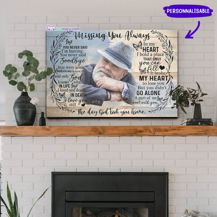 CAVA037 Missing You Always Personalized Memorial Canvas