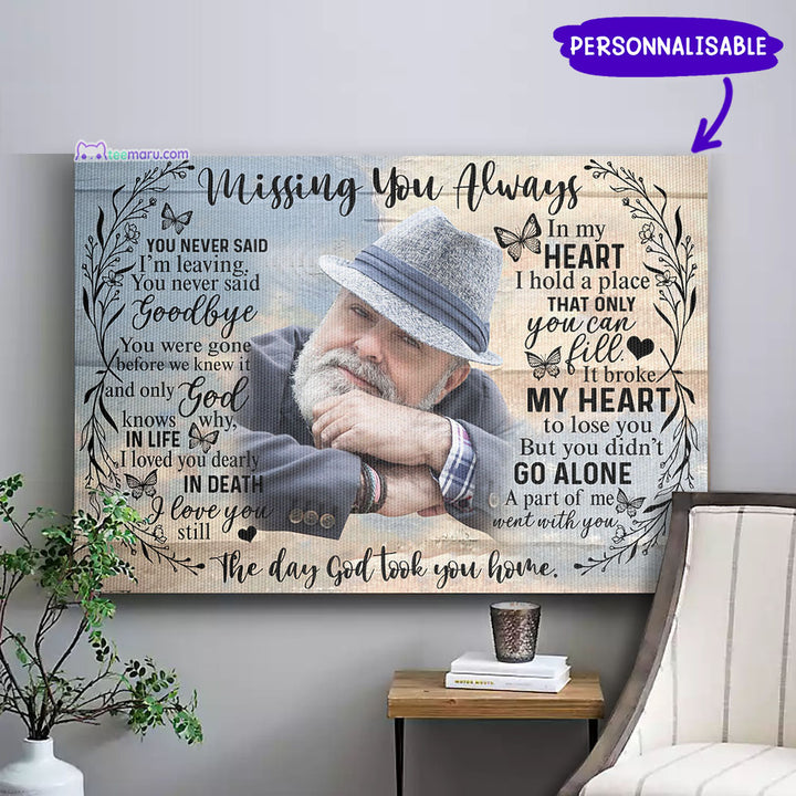 CAVA037 Missing You Always Personalized Memorial Canvas