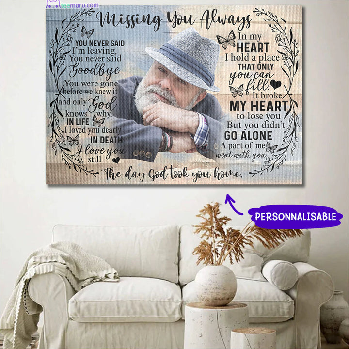 CAVA037 Missing You Always Personalized Memorial Canvas