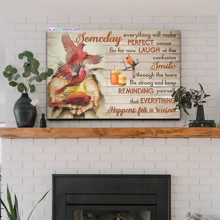 CAVA040 Someday Everything Will Make Perfect Sense Cardinal Memorial Canvas TeeMaru