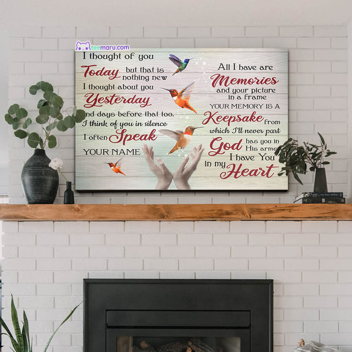 I Thought Of You Today Hummingbird Memorial Canvas CAVA054 TeeMaru