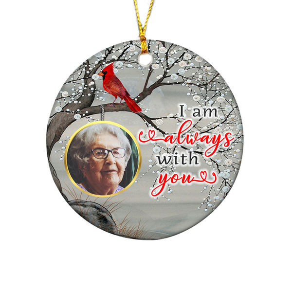 Cardinal I Am Always Personalized Memorial Ornament COLVBC0002