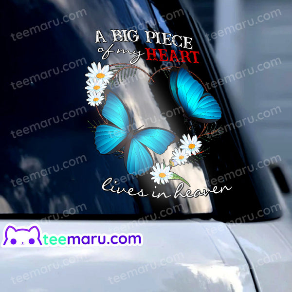 Blue Butterfly Daisy Memorial Decals