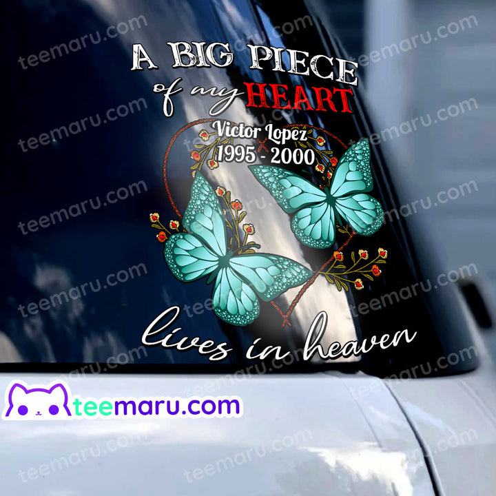 Turquoise Butterfly Memorial Decals