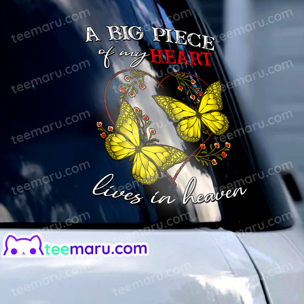 Yellow Butterfly Memorial Decals