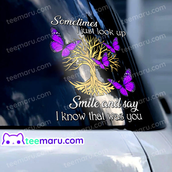 Purple Butterfly Memorial Decals