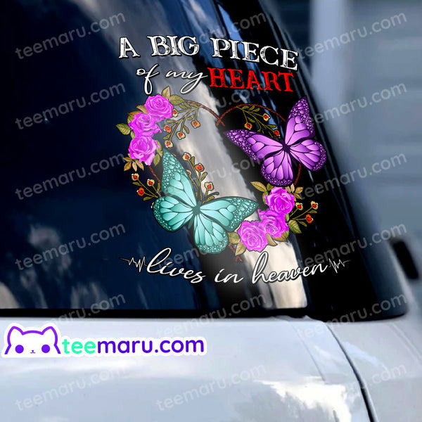 Purple Butterfly Rose Memorial Decals