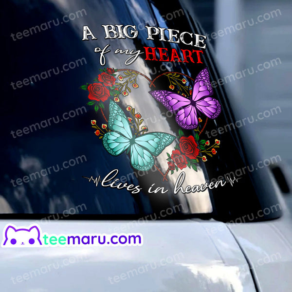 Purple Butterfly Rose Memorial Decals