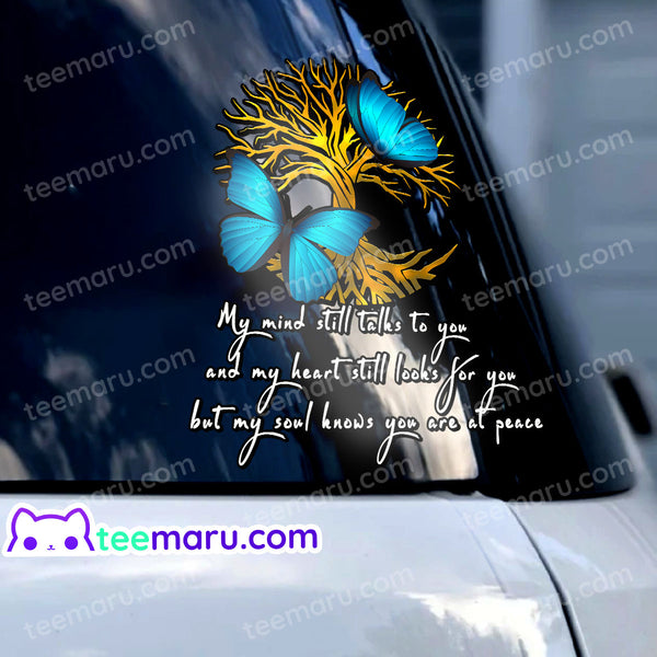 Blue Butterfly Memorial Decals