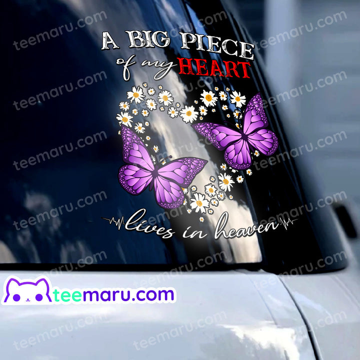 Purple Butterfly Daisy Memorial Decals