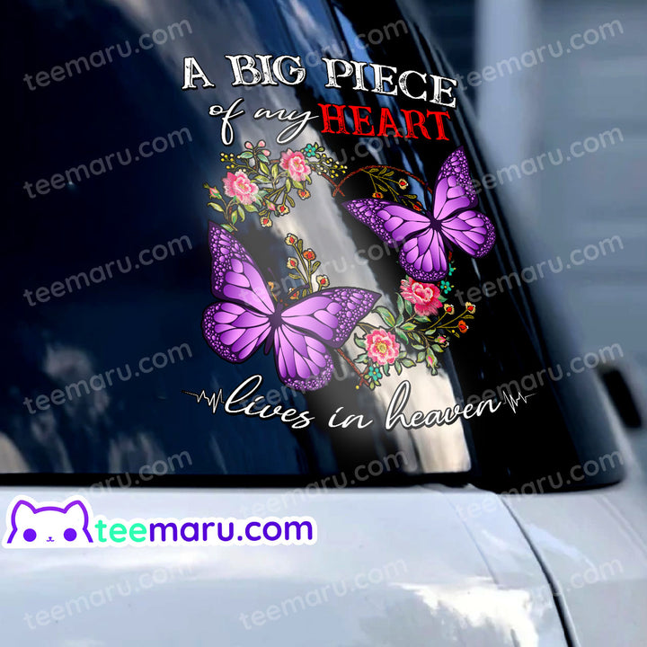 Purple Butterfly Rose Memorial Decals