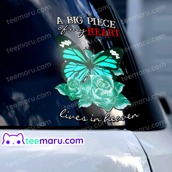 Turquoise Butterfly Memorial Decals