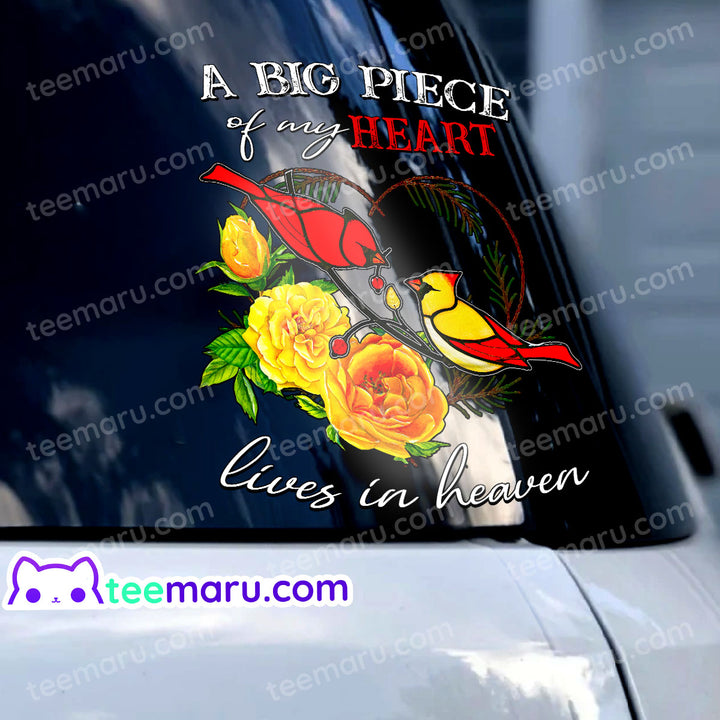 Yellow Cardinal Rose Memorial Decals