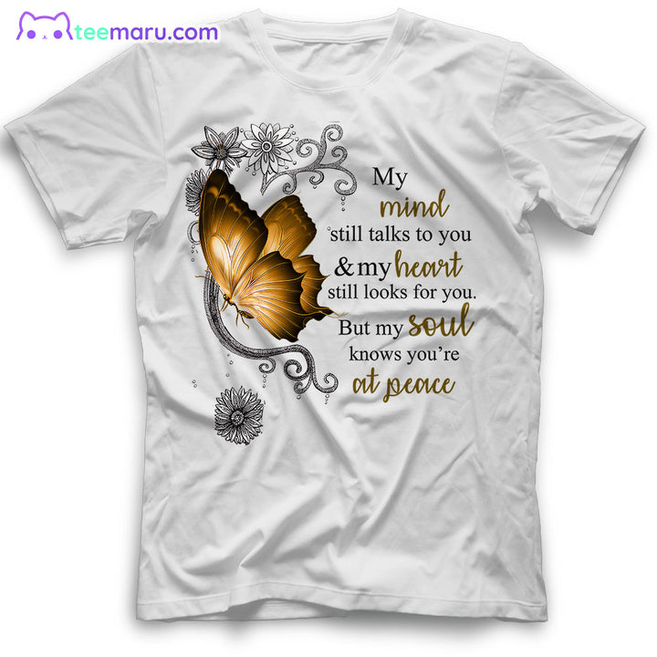 MEBS005 My Mind Still Talks To You Butterfly Memorial T-Shirt