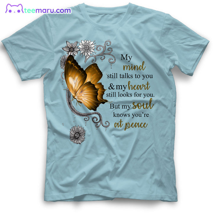 MEBS005 My Mind Still Talks To You Butterfly Memorial T-Shirt