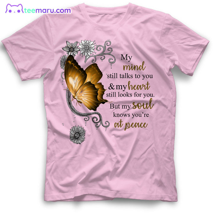 MEBS005 My Mind Still Talks To You Butterfly Memorial T-Shirt