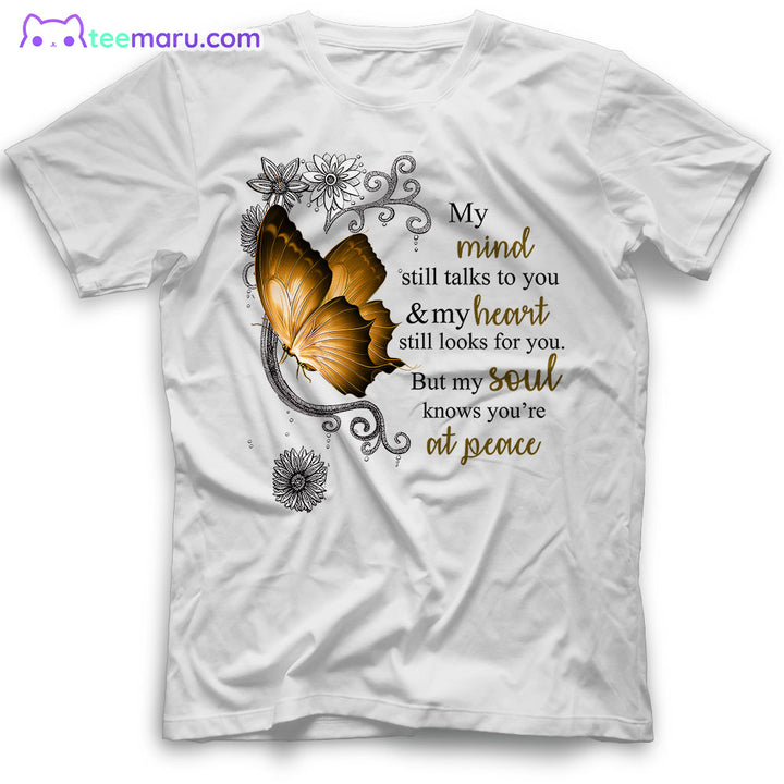 MEBS025 My Mind Still Talks To You Butterfly Memorial T-Shirt