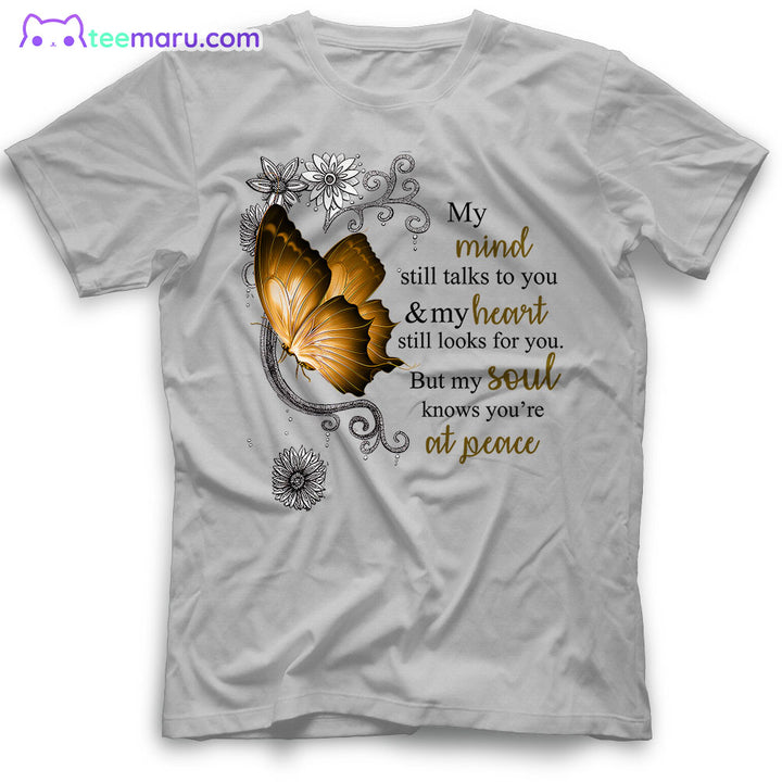 MEBS025 My Mind Still Talks To You Butterfly Memorial T-Shirt