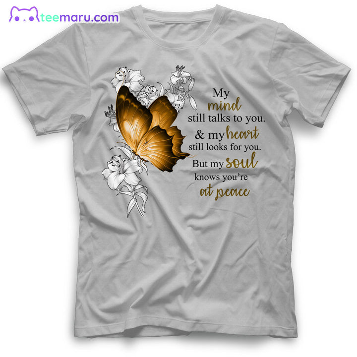 MEBS027 My Mind Still Talks To You Butterfly Memorial T-Shirt