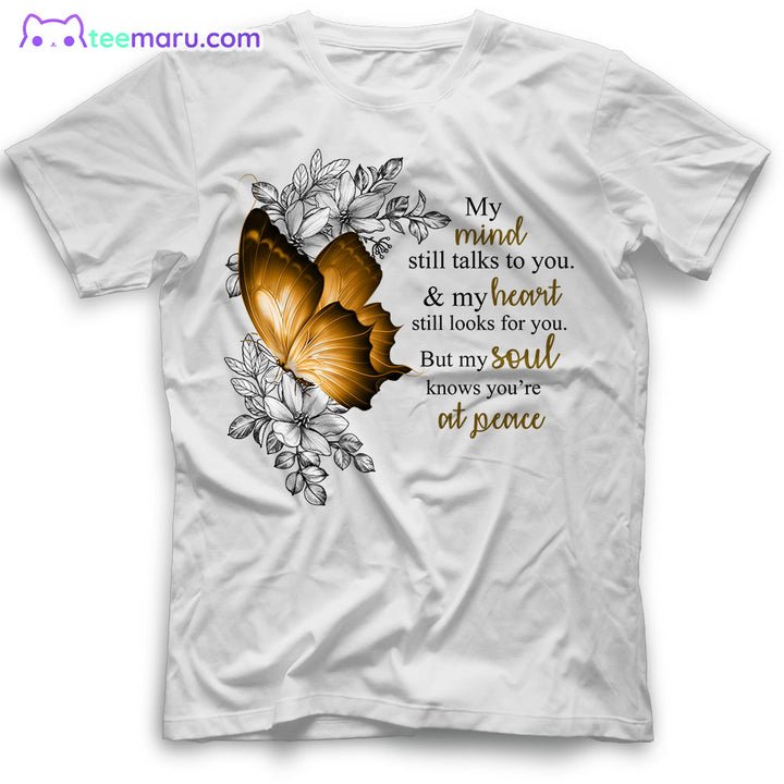 MEBS028 My Mind Still Talks To You Butterfly Memorial T-Shirt