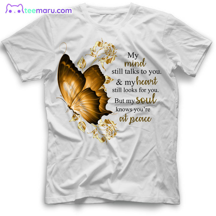 MEBS029 My Mind Still Talks To You Butterfly Memorial T-Shirt