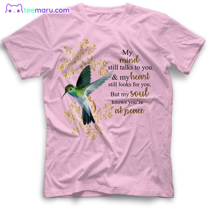 MEBS063 My Mind Still Talks To You Hummingbird Memorial T-Shirt