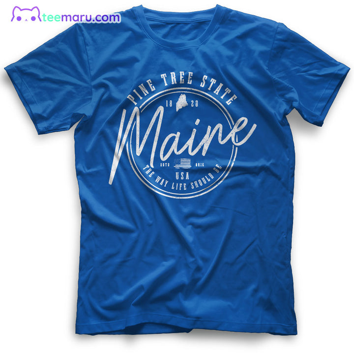 Maine Pine Tree State Est 1820 Maine T-Shirt