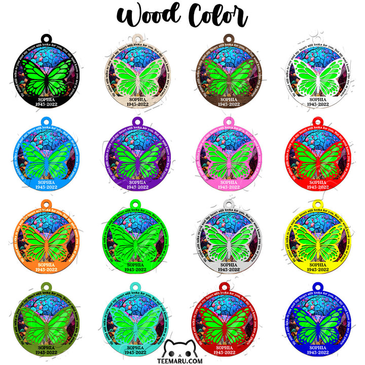 MMSO00203 - Personalized Green Butterfly Memorial Suncatcher Ornament - My Mind Still Talks To You