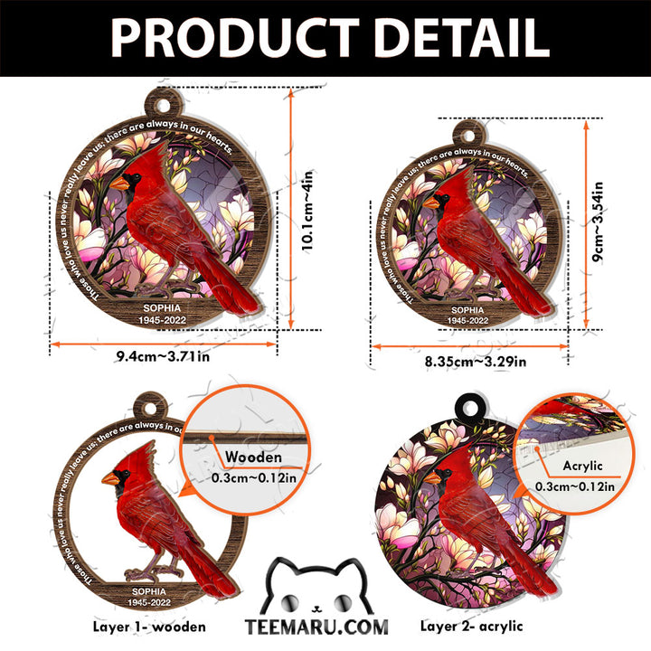 MMSO00305 - Personalized Cardinal Memorial Suncatcher Ornament - Those We Love