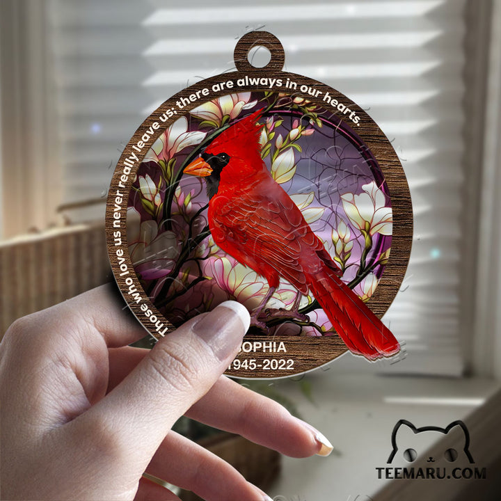 MMSO00305 - Personalized Cardinal Memorial Suncatcher Ornament - Those We Love