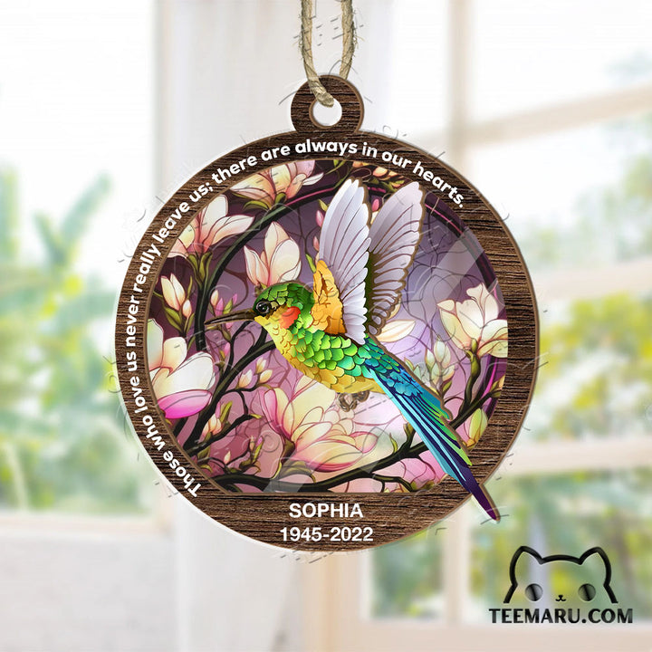 MMSO00307 - Personalized Hummingbird Memorial Suncatcher Ornament - Those We Love