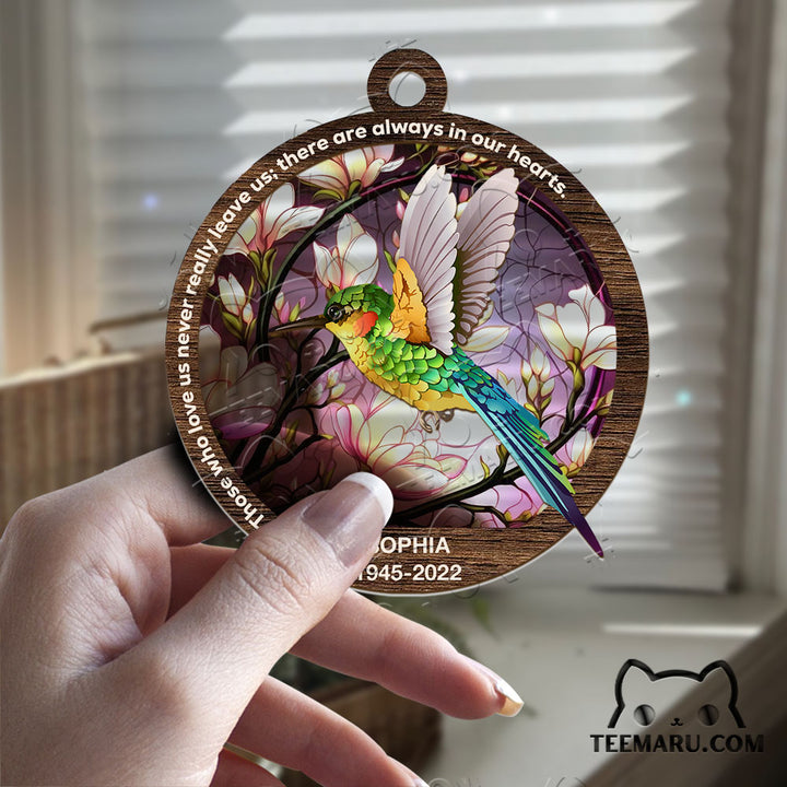 MMSO00307 - Personalized Hummingbird Memorial Suncatcher Ornament - Those We Love